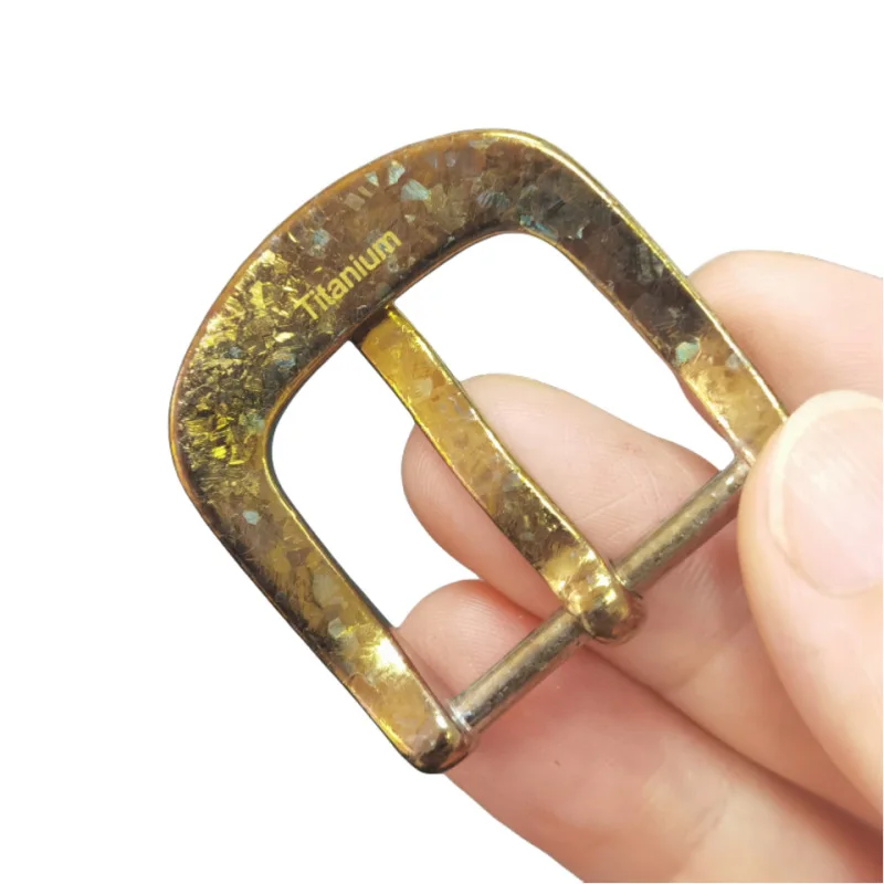 التيتانيوم النقي 25 مللي متر حزام رئيس دبوس مشبك تلميع غير قابل للصدأ الرجال والنساء هيبوالرجينيك تنوعا موضة مشبك حزام غير رسمي #5