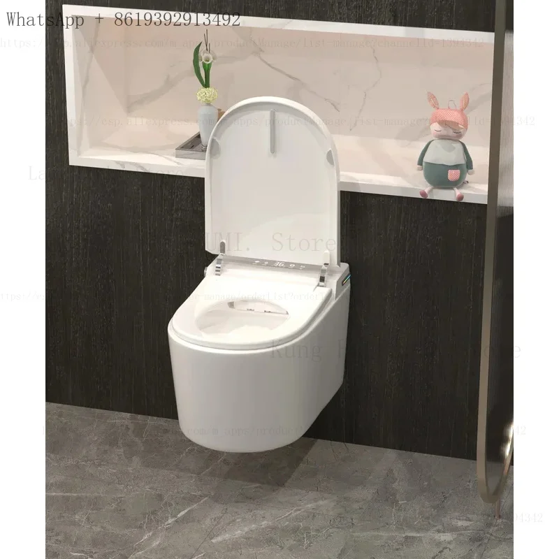 UMI.2026NEW Wall Mounted Smart Toilet Automatic Lid Foot Sensor Flush Water Pressure Boost Hands-Free Intelligent Toilet 220V