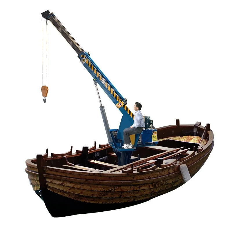 Fixed crane truck-mounted hydraulic telescopic marine crane