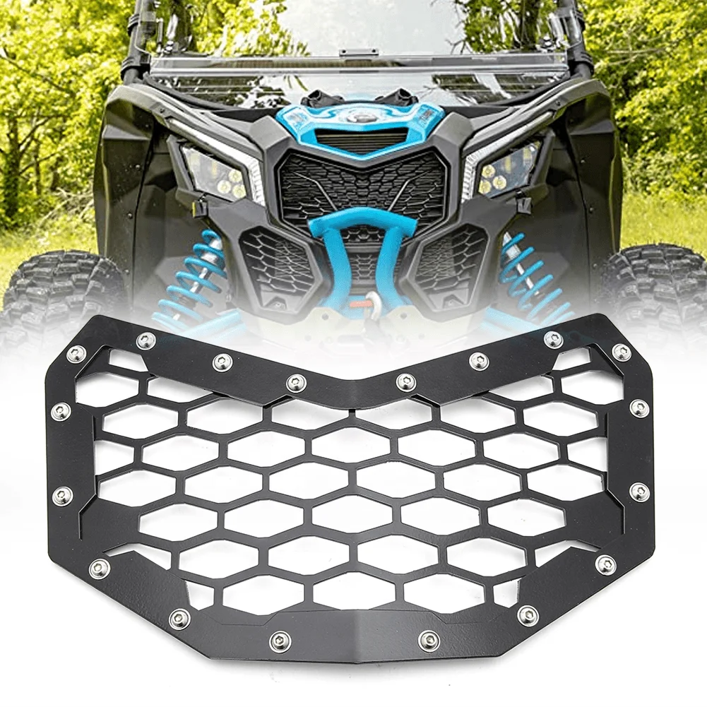 Damei Powder Coated Black Steel Mesh Grille For Can Am X3 Maverick Vehicles Polaris RZR