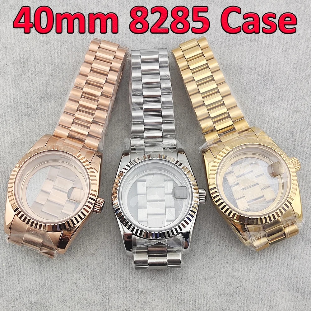 

Корпус 40 мм Miyota 8285, серебристый, роскошный корпус для часов высокого качества, водонепроницаемый корпус из нержавеющей стали с сапфировым стеклом, подходит для циферблата 29 мм