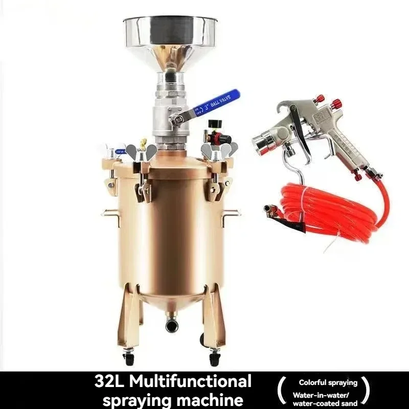 New Pneumatic Pressure Tank Real Stone Paint Spraying Machine Multi-function Water Pack Water Pack Sand Multi-color