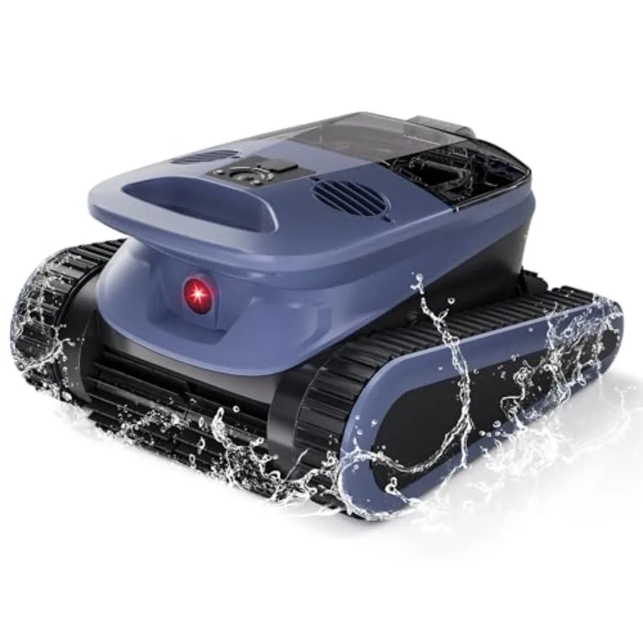 

Inground above ground pool vacuum for sonar navigation, ABS plastic body in gray, 4 cleaning modes with powerful suction, self-