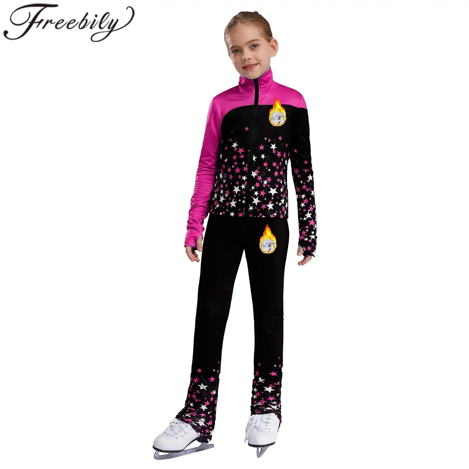 ชุดเลกกิ้งยิมนาสติกลีลาสำหรับเด็ก ชุดเสื้อผ้าวัยรุ่น ชุดเต้นบัลเลต์เด็ก ชุดกีฬา ชุดสเก็ตฟิกเกอร์สำหรับเด็กผู้หญิง