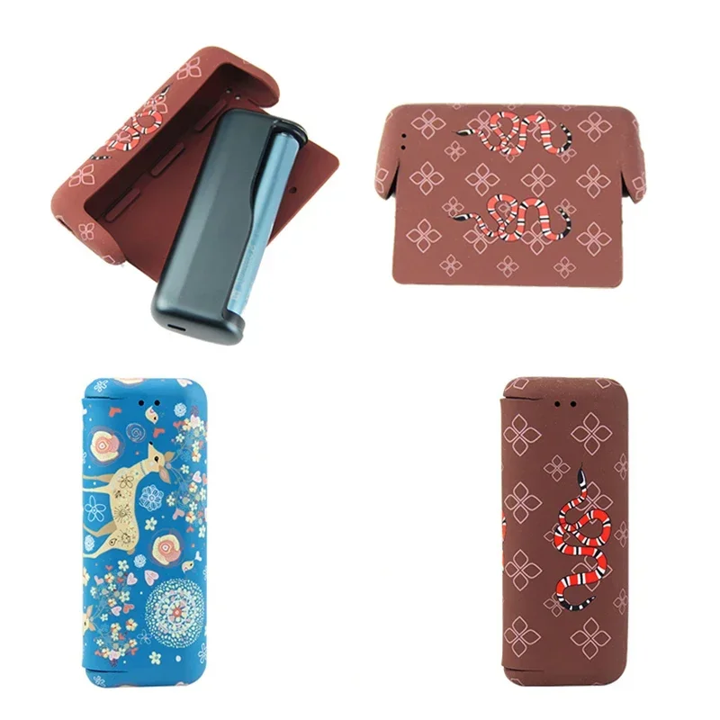 New 3 Patterns Silicone Magnetic Case for IQOS ILUMA Prime Full Protective Cover Anti-scratch Pouch Bag Replaceable Accessories