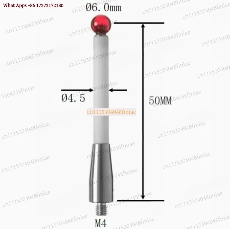 1PC CMM Probe Stylus 6mm Ball Tip Ceramic Shaft Contact Probes Testing Accessories For Renishaw Precision Measuring Parts