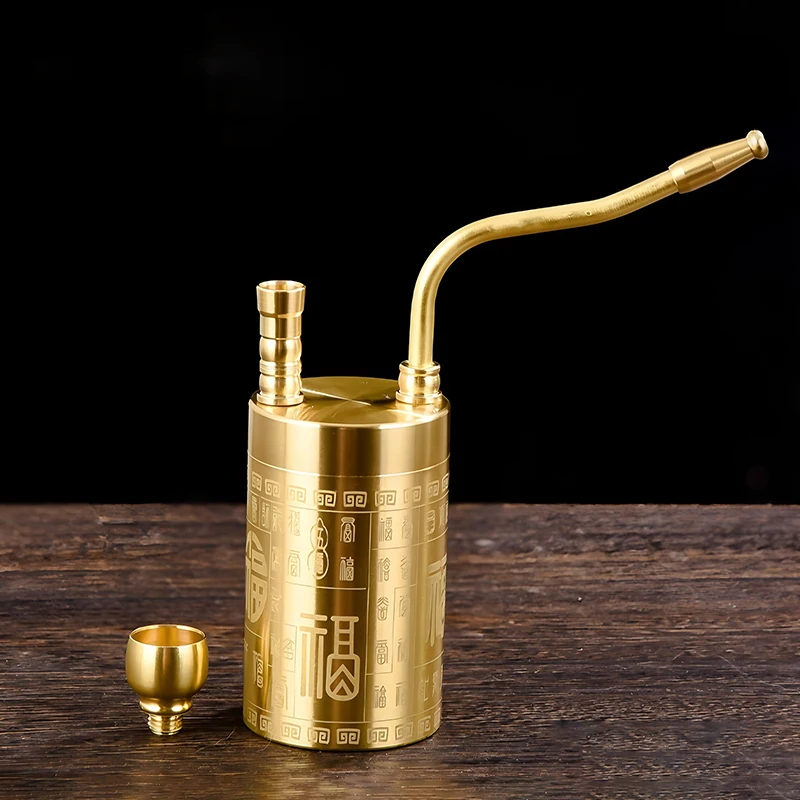 Bronze Water Pipe Has Four Functions: Coarse, Medium, Fine, And For Tobacco And Water. It Is A Smoking Accessory For Water Pipes