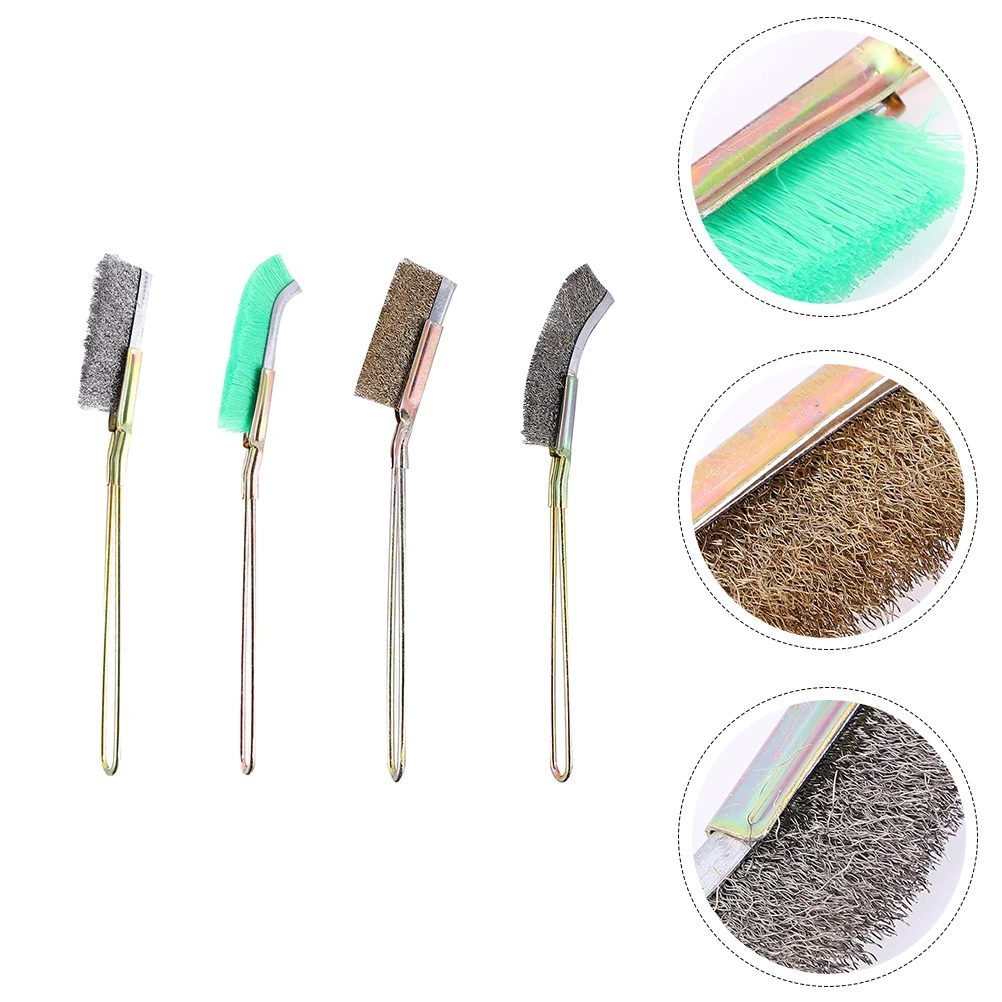 

8pcs Steel Wire Brush for Car Groove Cleaning Window Blind Angle Stainless Long Handle Engine Door Gaps Tools Stainless Steel