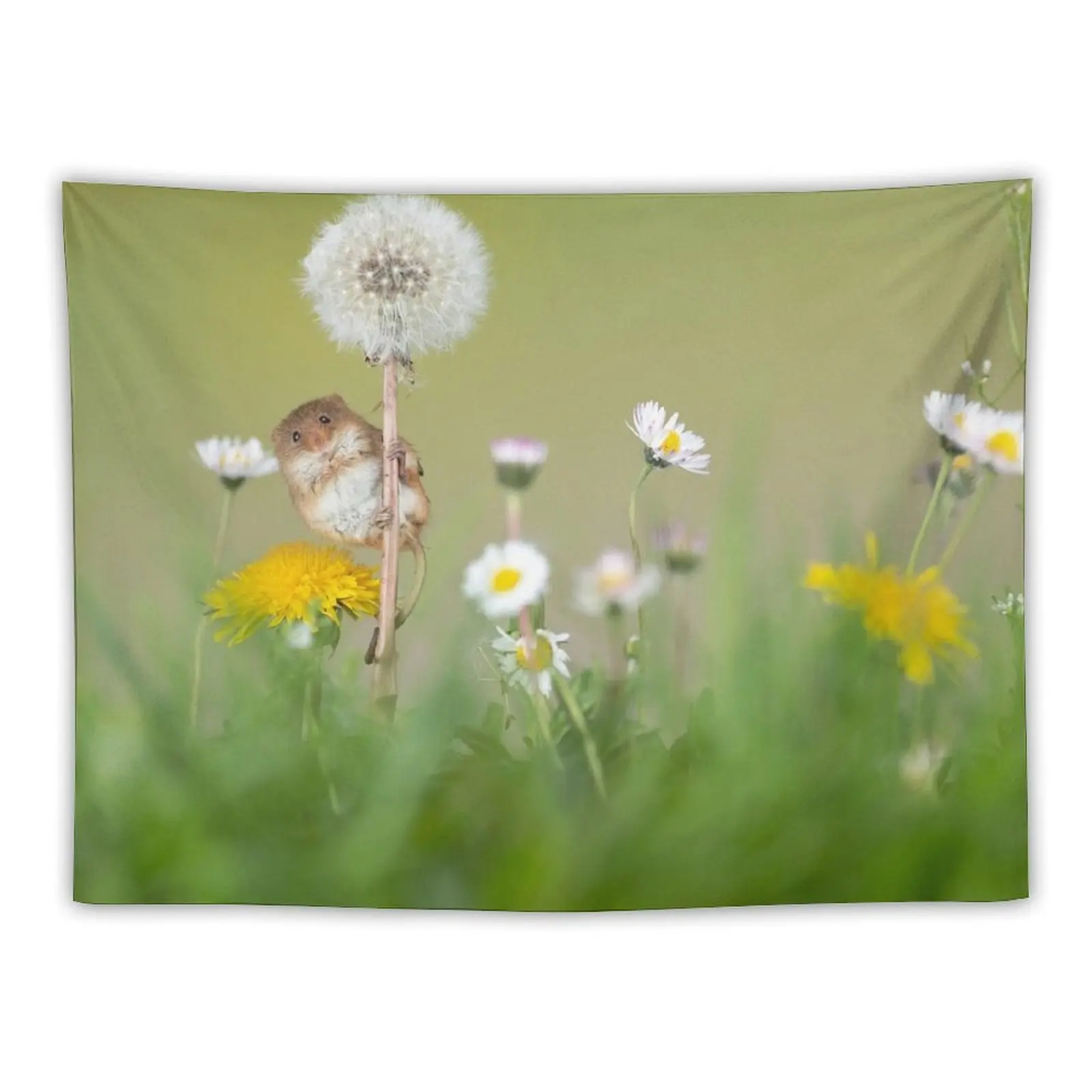 Dandelions & Daisies mouse Tapestry Home Supplies Mushroom Bedrooms Decor Tapestry