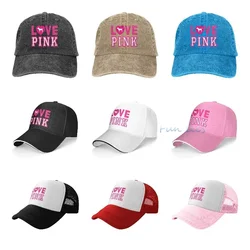 Love Dog and Pink Vintage Unisex Baseball Cap Funny Sandwich Hat Adjustable Low Profile Dad Truck Cap for Men & Women