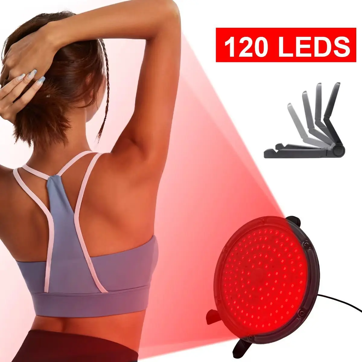 

Portable LED Red Light Therapy Device 660nm Desk Lamp with Stand/Hanging Kits Anti Wrinkle Face Treatment for Home Use