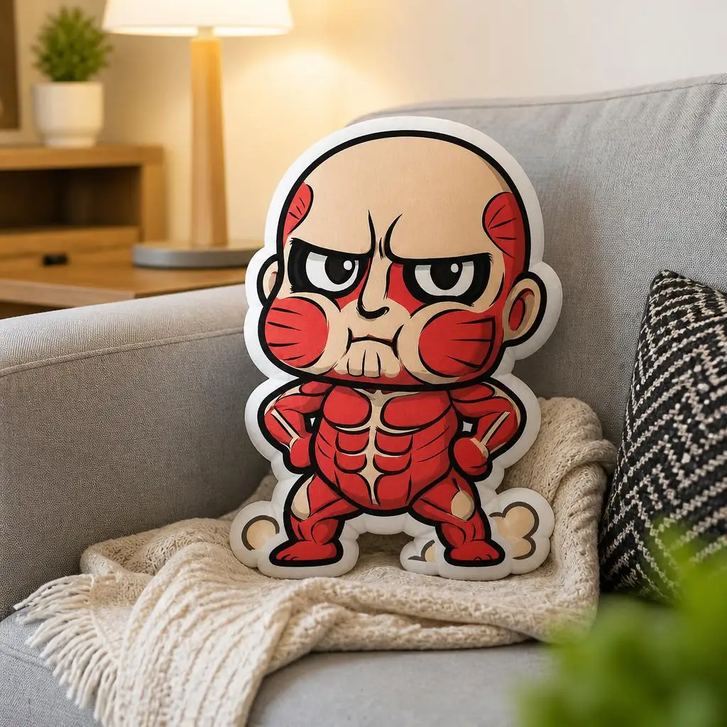 Chibi Colossal Titans Aot Anime Plush Pillow Cushion Irregular Stuffed Throw Pillow Home Decor Gift Sofa Bed Couch
