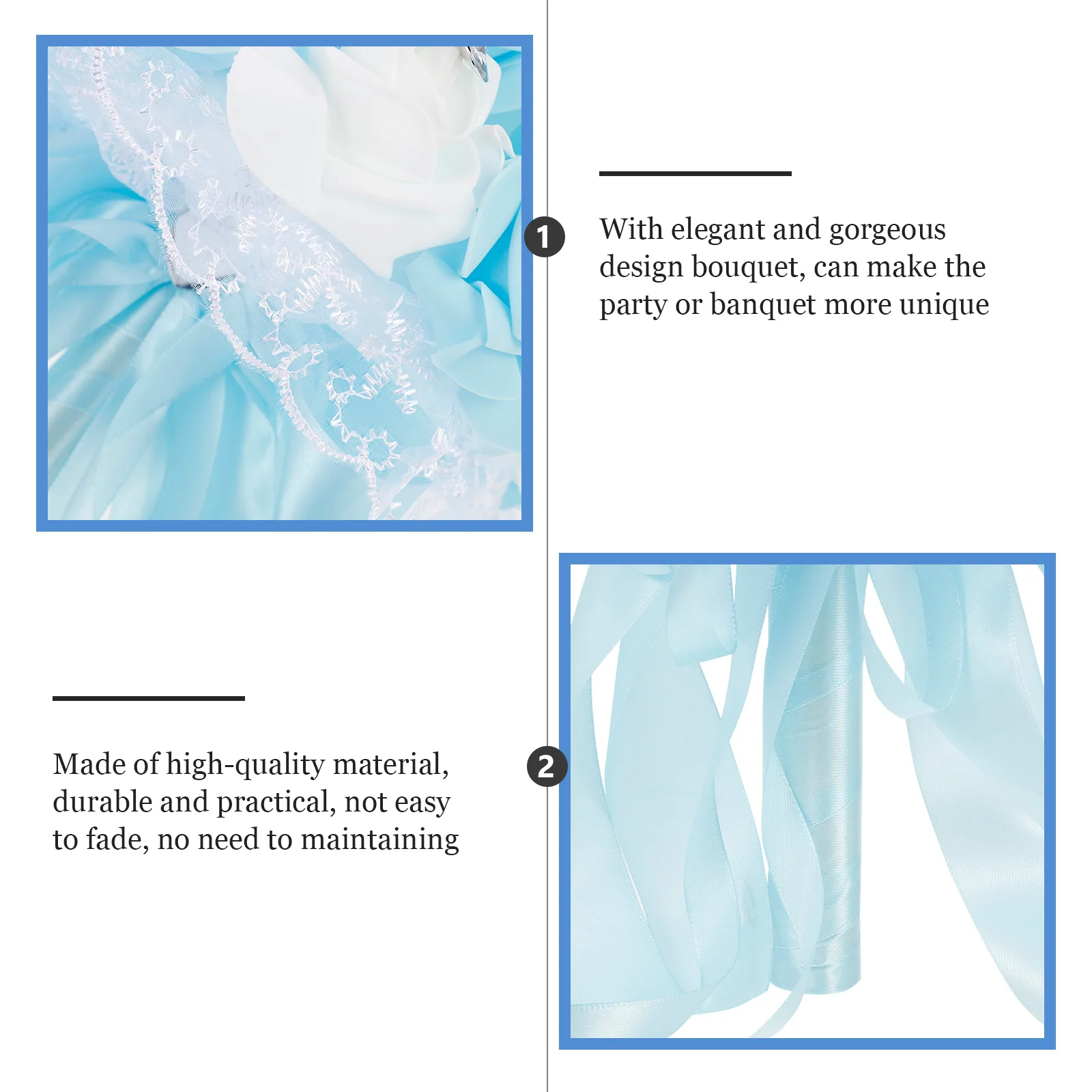 

1pc Bridal Simulation Bouquet Faux Wedding Flower For Party Home Decor Holding Artificial Bouquet Fake Flower Arrangement