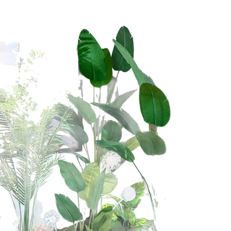 

Simulation, green plants, landscaping, combination, porch, stairs, corners, tropical fake plants