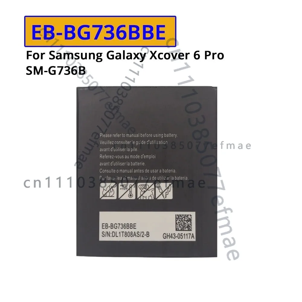 New For Samsung EB-BG736BBE Replacement Battery for Galaxy XCover6 Pro SM-G736U1