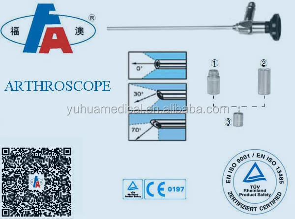 Autoclave wide angle arthroscope for knee orthopadics autoclavable endoscope