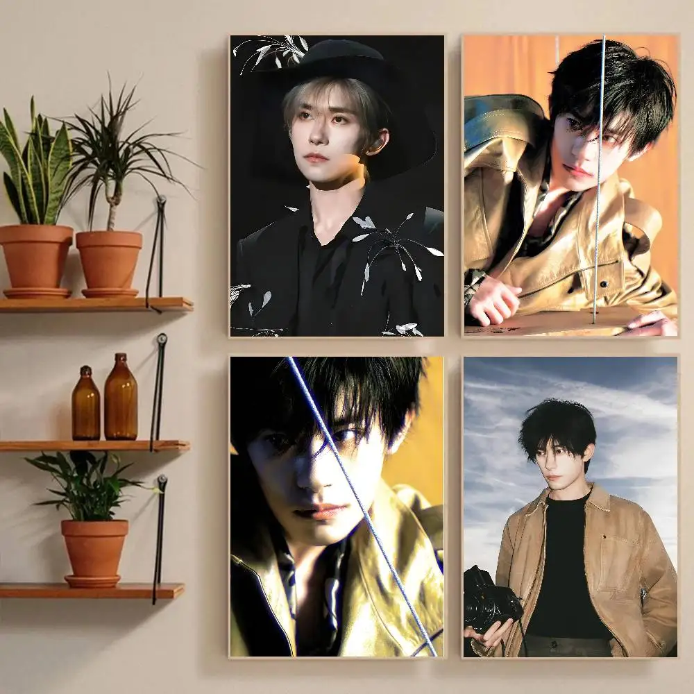 المغني الممثل جاكسون يي المشارك ورقة طباعة غرفة المعيشة المنزلي غرفة نوم مدخل بار مطعم مقهى الفن اللوحة الديكور