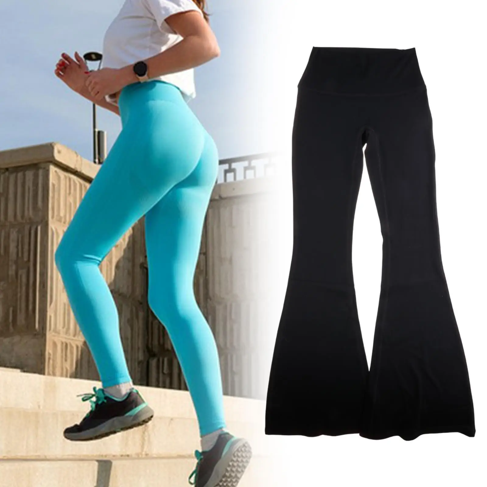 Damskie spodnie do jogi Bootcut Bootleg Jazz Baseball Pant Fashion Stretch Long Trousers Yoga Pants for Fitness Dance Tummy Girls Women