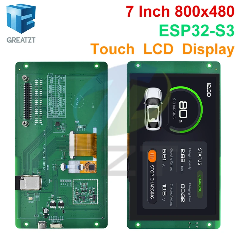 7.0 Inch 800x480 Capacitive Touch Screen LCD Display With RGB Interface ESP32-S3 Module With Built-in 16MB SPI Flash & 8MB PSRAM