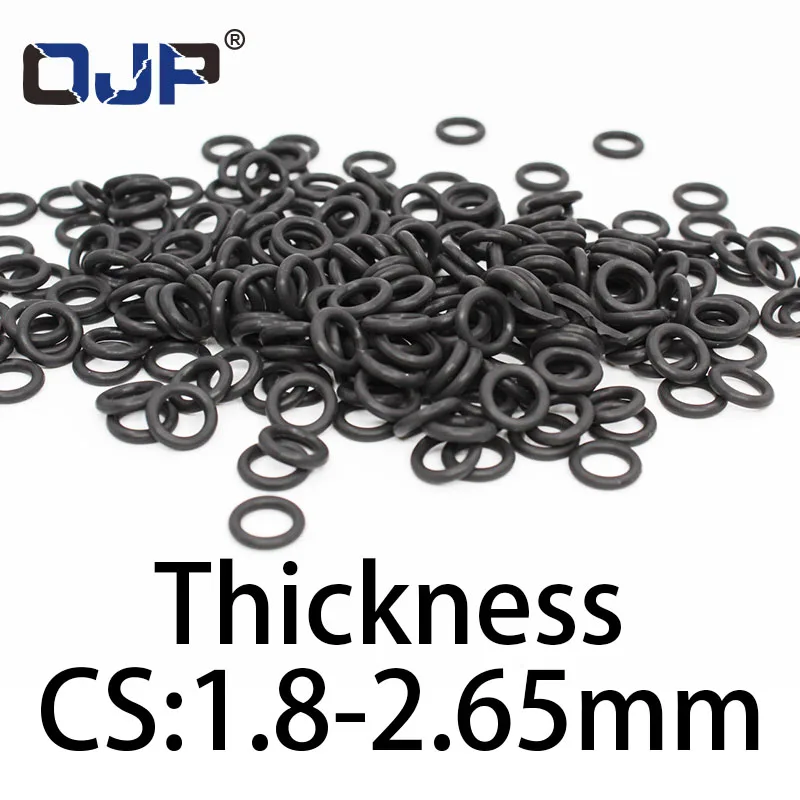 O-ring Thickness 1.8/2.65mm CS Fluororubber FKM Sealing Temperature Resistant Gasket Rubber Ring Complete In Specifications