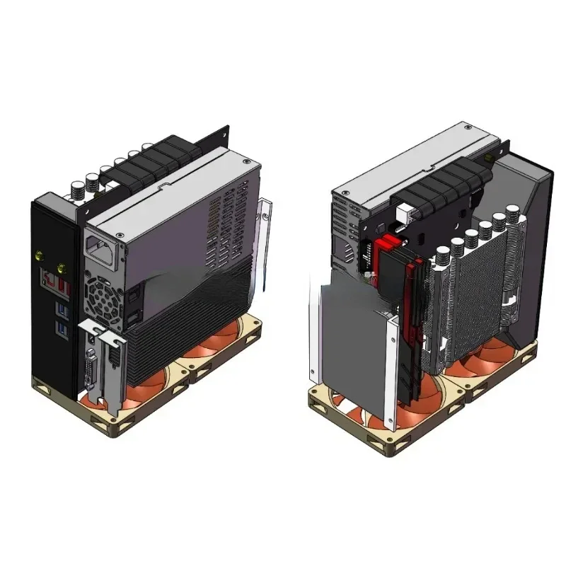 Half-height Knife Card Version V3\ 4.3L Volume All Aluminum 1U  ZS-A4DC/ITX