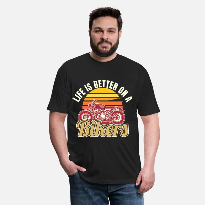 

0419 Vintage Custom Retro Cafe Racer Gift T-Shirt for Racing bikers 100% cotton printed Motorcycle Graphic clothes All size Tops
