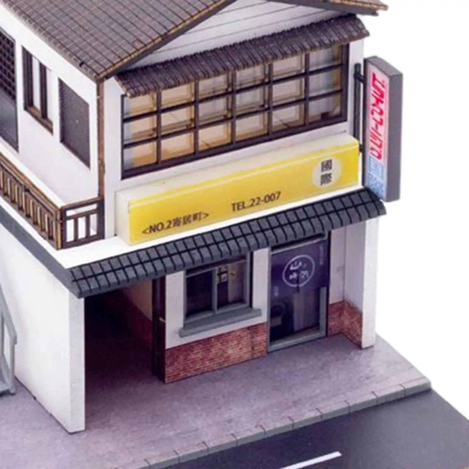 Miniature 1:64 Scale Dry Cleaners Diorama,City DIY Model Layout,Office Desktop Sand Table,Home Scenery Toy Collection Gifts