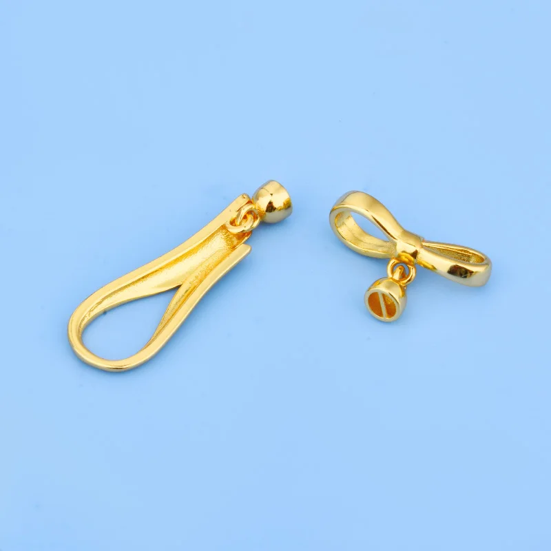 S925 Sterling silver bow Pearl buckle Bracelet necklace buckle Handmade DIY buckle connecting buckle accessories