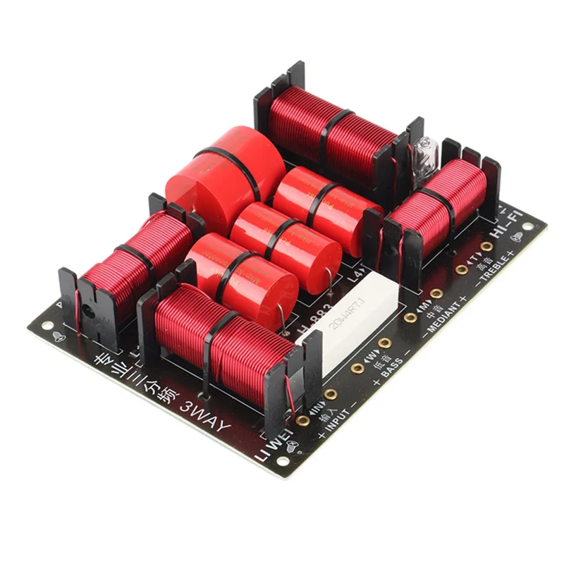 

CJSD-2X 400W 3 Way Crossover Divider Hifi Tweeter Alto Woofer Speaker Crossover 1250H/5000HZ With High-Pitched Protection