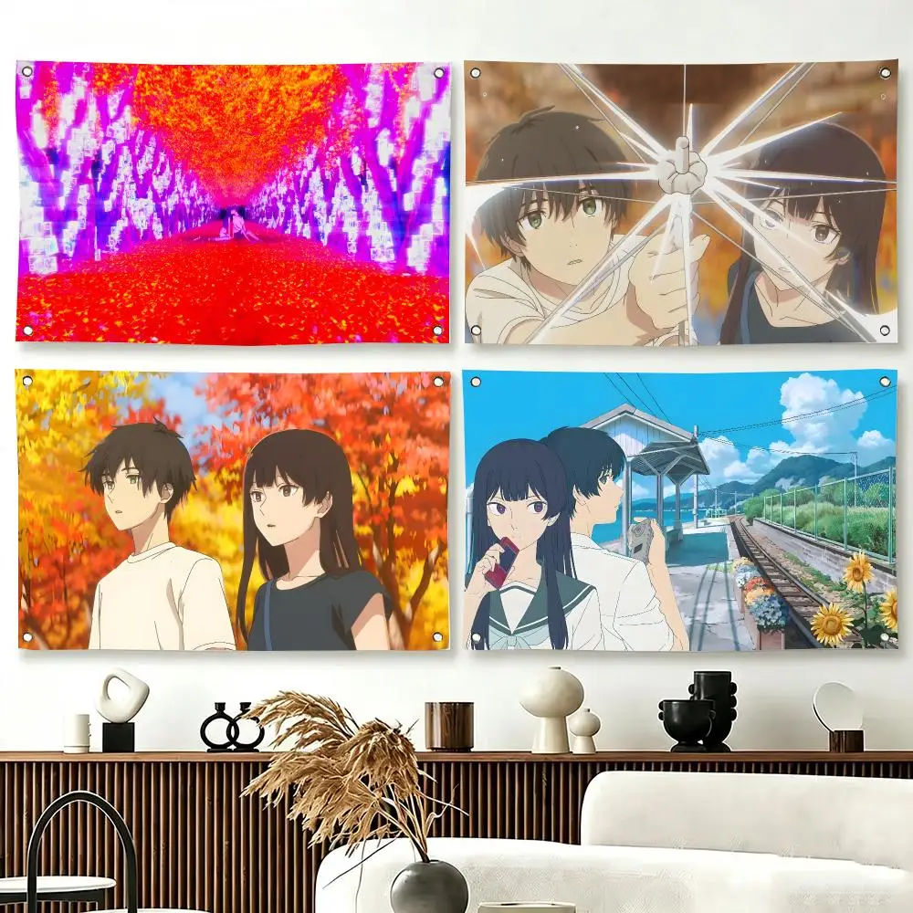 Natsuton Anime Tunnel to Summer Flags  For Living Room Home Dorm Decor Wall Outdoor Camping Party Banner Gifts