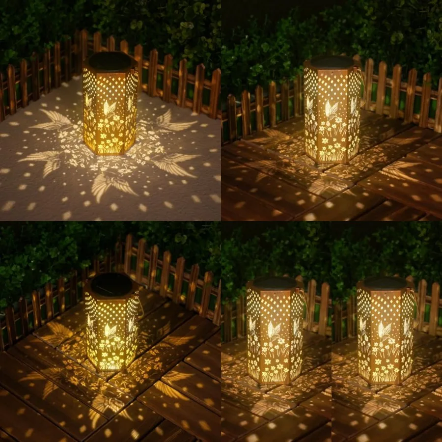 

2 Packs Solar Lights Outdoor Waterproof Garden Decor - Birthday Gifts for Women, Men, Mom, Father, Garden Gifts, Hummingbird Ou