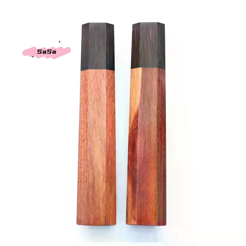 1pcs Wood Octagonal Handle For Kitchen Knife Handle Red Sandalwood Bony Knife Handle