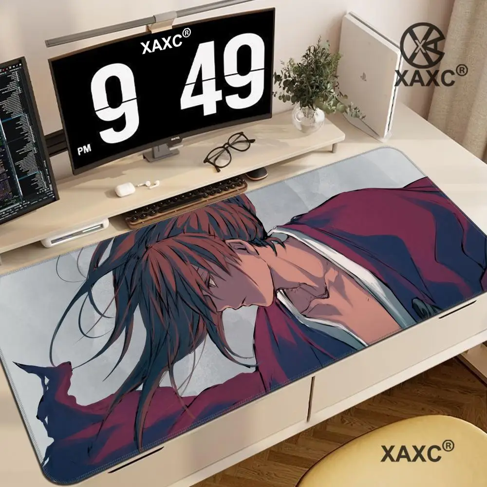 

Anime Rurouni Kenshin Himura Kenshin Mouse Pad large keyboard mouse desk pad non-slip rubber gaming mouse pad laptop mouse