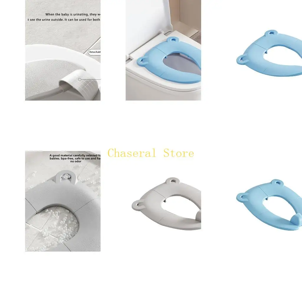 E7CE Compact Baby Travel Toilet Training Ergonomic Design Toddlers Urine Assistant Cushions Easy Wipe Clean