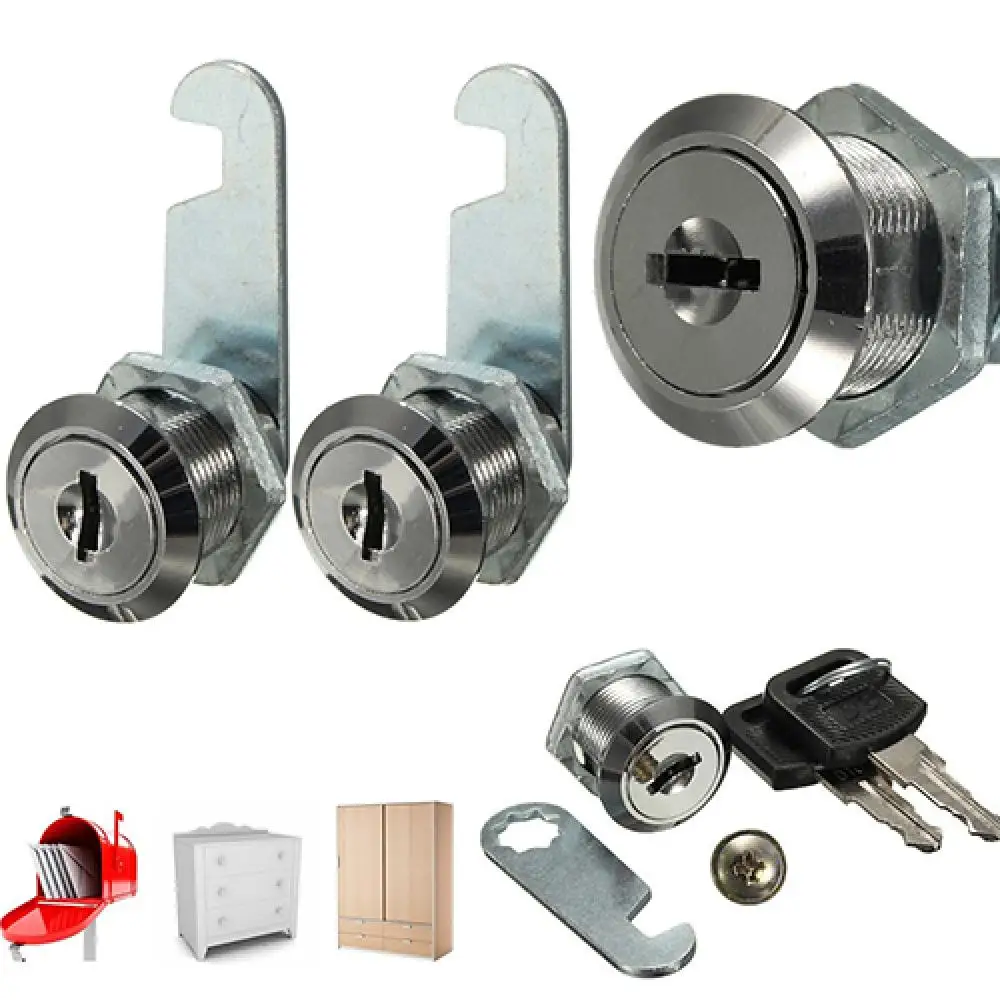 Zinc Alloy Cam Locks 16mm 20mm Filing Cabinet Mailbox Drawer Cupboard Locker Padlock