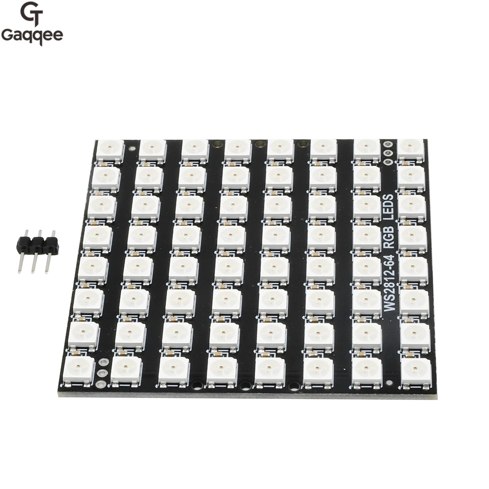 WS2812 LED 5050 RGB 8x8 64-битный светодиодный матричный модуль