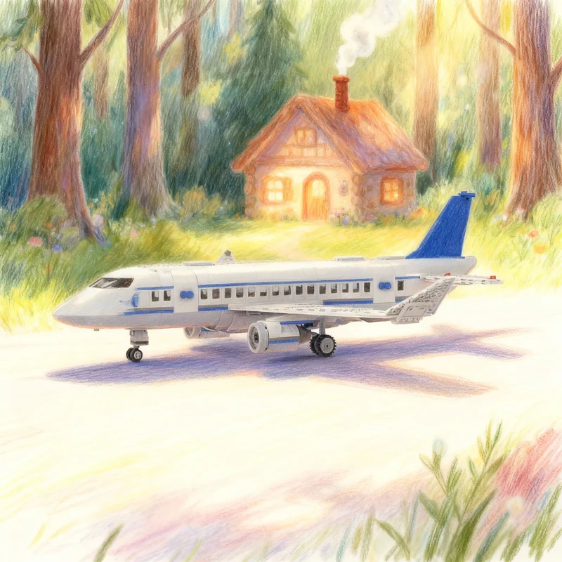 

600 деталей MOC: Модель пассажирского самолета (РЕМАСТЕРИРОВАННАЯ), конструктор, развивающая игрушка, подарок на Рождество, кирпичики для детей