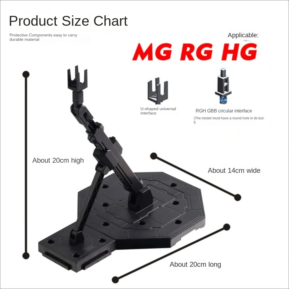 Nuevo modelo de figura de Robot, soporte de figura hecho a mano MG HG BB 1/144 1/100, soporte de exhibición, figuras de juego, Base de figura de plástico