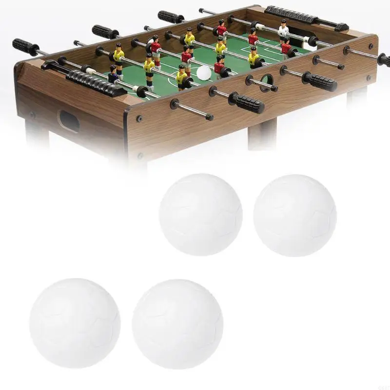 Q84C 2 PCS Table Soccer Foosballs كرات بديلة مصغرة أبيض رسمية استبدال كرة القدم ديكور كرات الراتنج