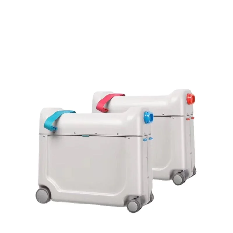 Multifunctional Children's Suitcase Cabin Bed Luggage Can Sit and Sleep Riding Blue Red Unisex