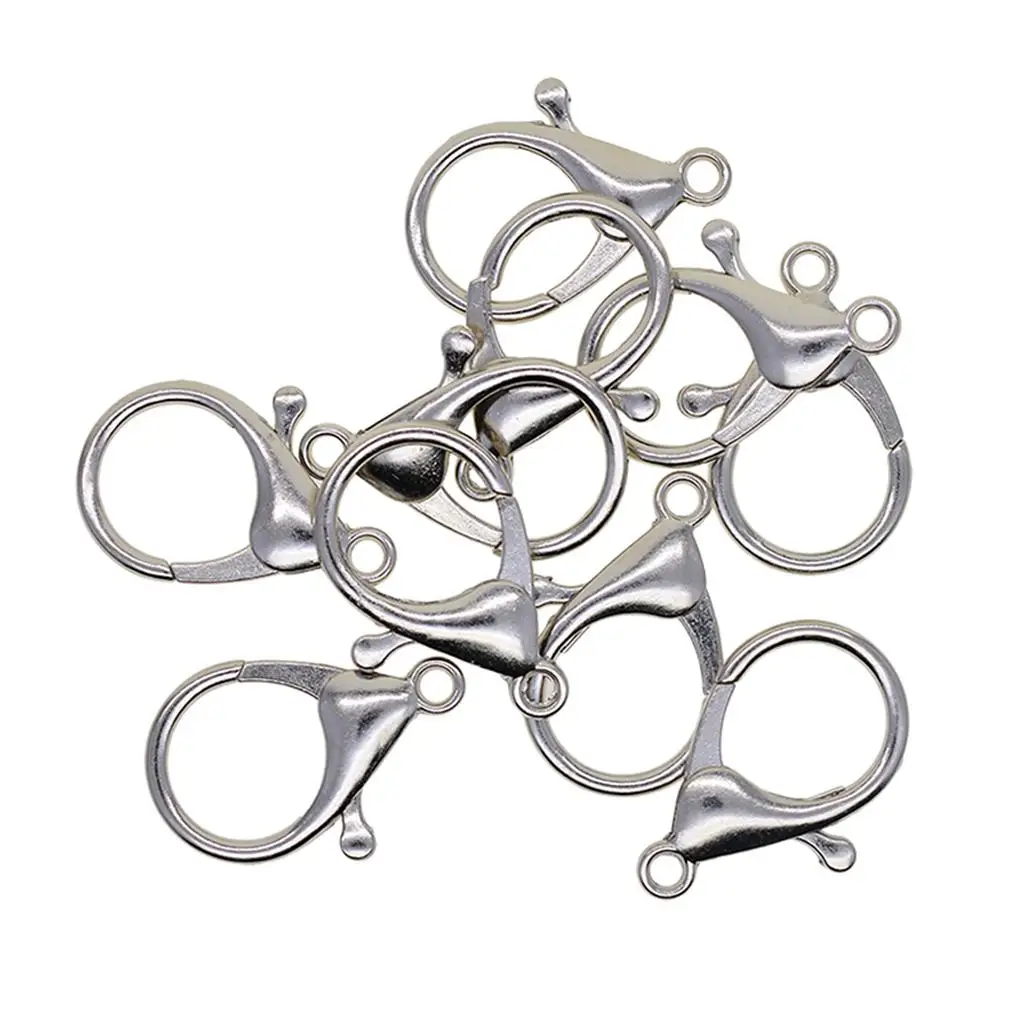 

10 шт., 3,3 см, большие застежки-омары, крючки-карабины для изготовления королевских ювелирных изделий