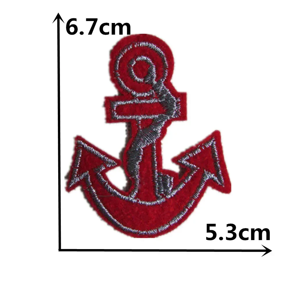 Boat anchor pattern badge embroidery sewn patches DIY hot melt adhesive ironing decoration paired with clothing fabric patches