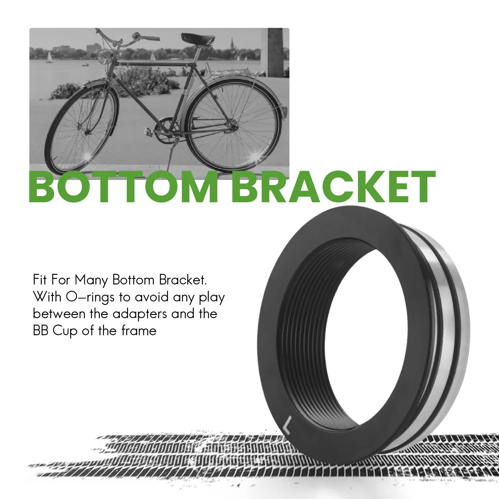 (AD10) BB30 to BSA Converter Bottom Bracket Conversion Adapter Ring 42mm