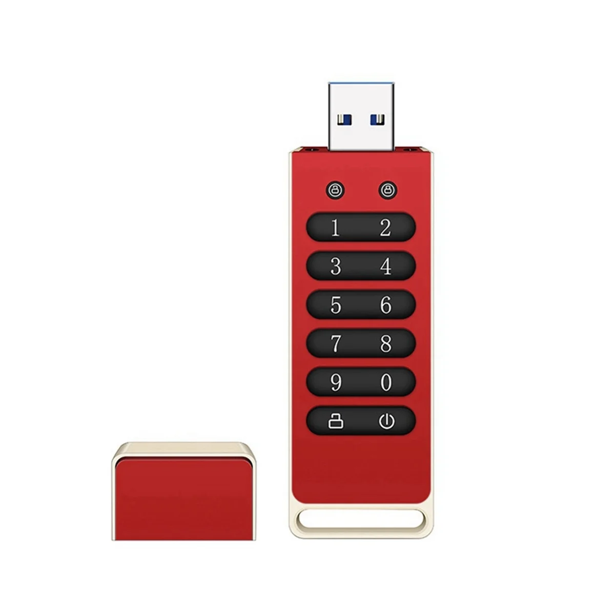 Secure USB Drive, 32GB Encrypted USB Flash Drive Hardware Password Memory Stick with Keypad USB 3.1 Disk