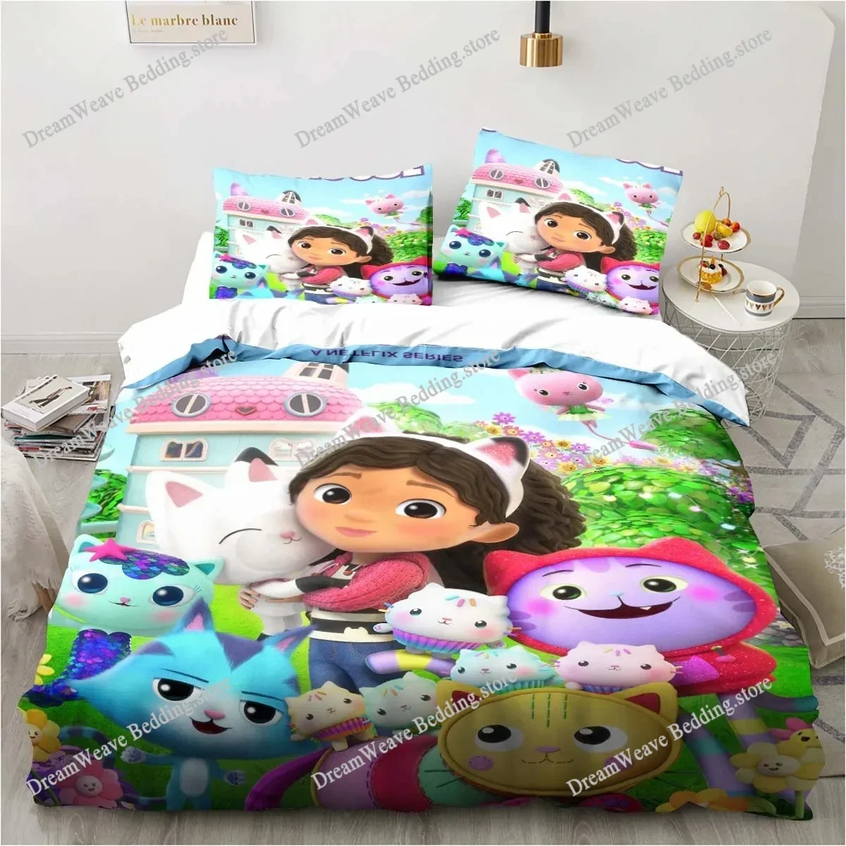 

3D Print Duvet Cover Gabbys Doll House Pattern Quilt Covers for Children Single Twin Queen King Bedding Set Home Textile963