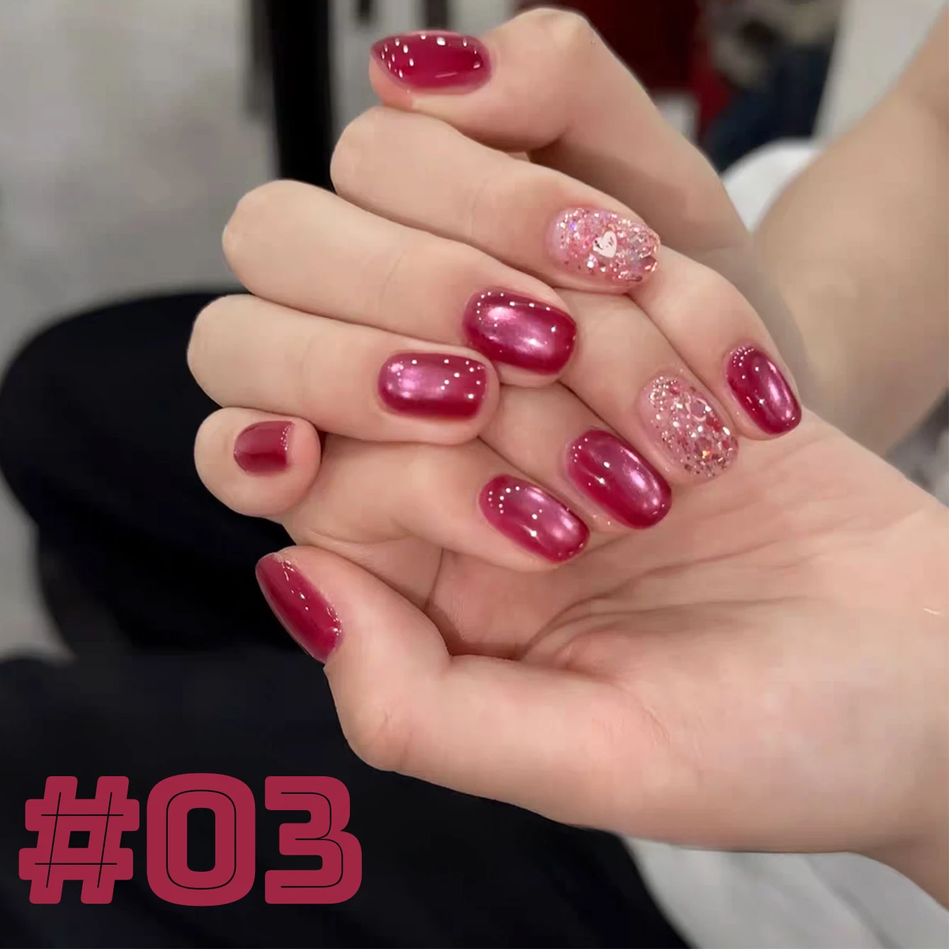 

1 шт. PSK Flash Red Cat Eye Fashion Очаровательный Dopamine Nail Art Time Flower Inflorescenc 10 цветов серии Cat Eye Гель-лак для ногтей