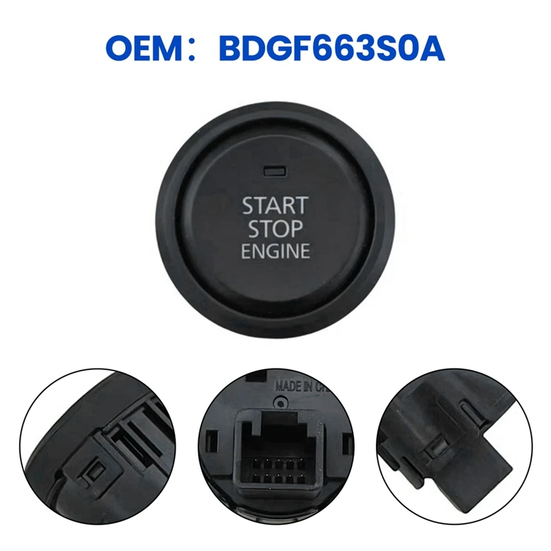 BDGF-66-3S0A Car Start Stop Engine Button Kessy Ignition Switch For Mazda CX-30 3 Axela BDGF663S0A