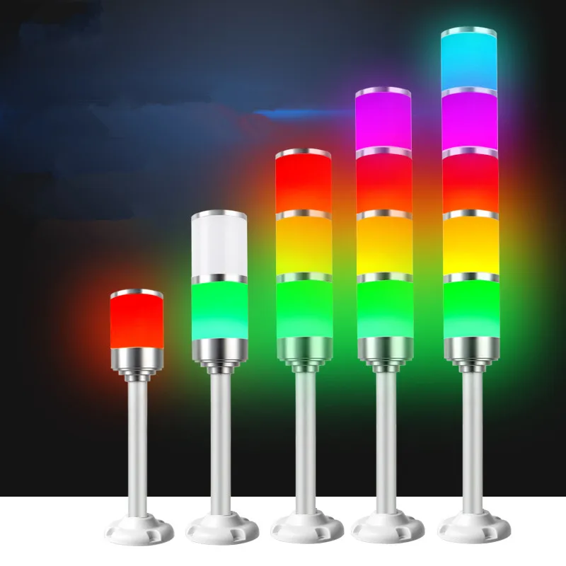 Industrial Multilayers Stack light Anti-Corrosion Aluminum Signal Alarm Caution light 24V Safety Indicator Lamp for CNC Machines