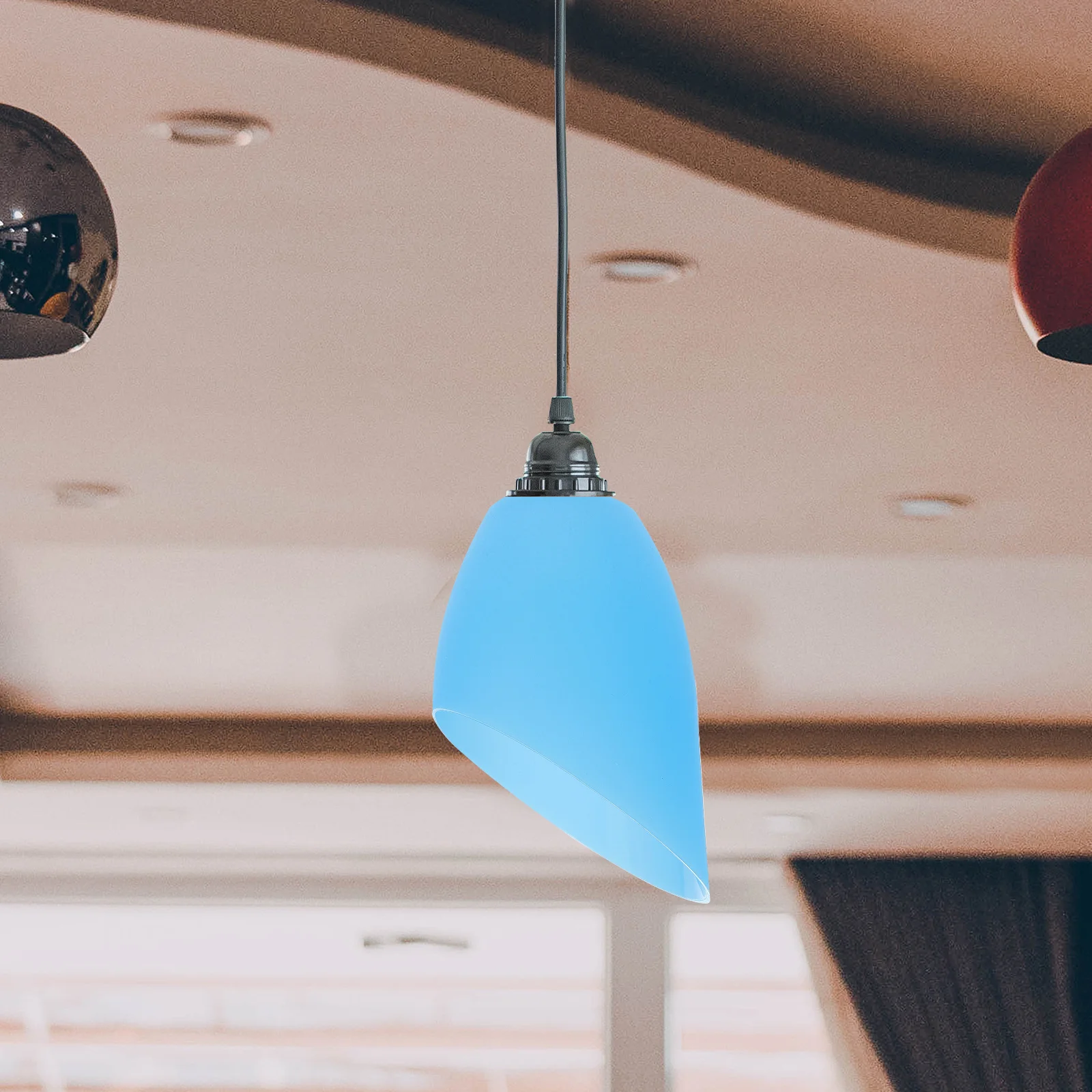 5 pçs sombra de lâmpada de plástico colorido forma ferradura substituição para mesa chão pendurado lâmpadas decorativa luz capa