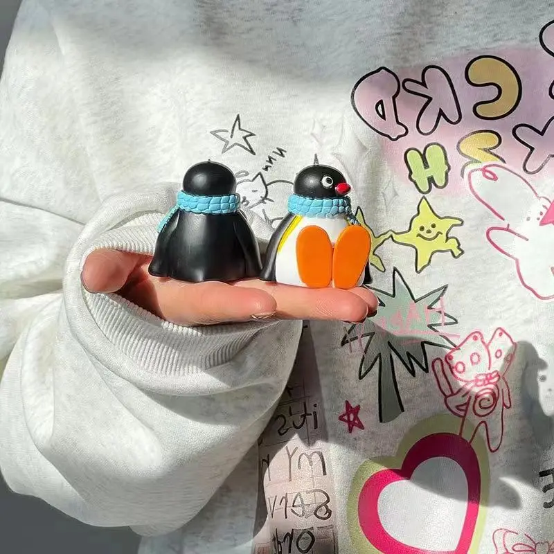 Cute Cartoon Resin Penguin Car Dashboard Figurine  Desktop Durable Ornament Playful Penguin Car Accessories